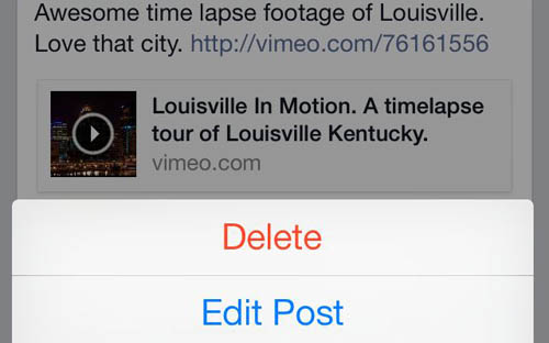 Теперь редактировать свои записи можно и в iOS-приложении Facebook