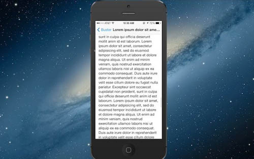 В iOS 7 появится функция полноэкранного просмотра больших сообщений