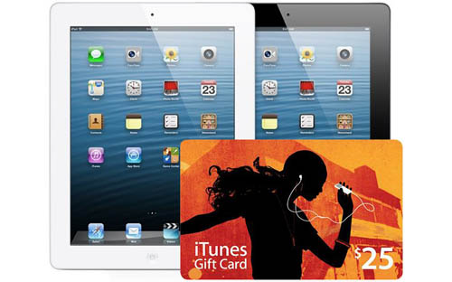 Купите iPad 4gen и получите iTunes Gift Card в подарок!